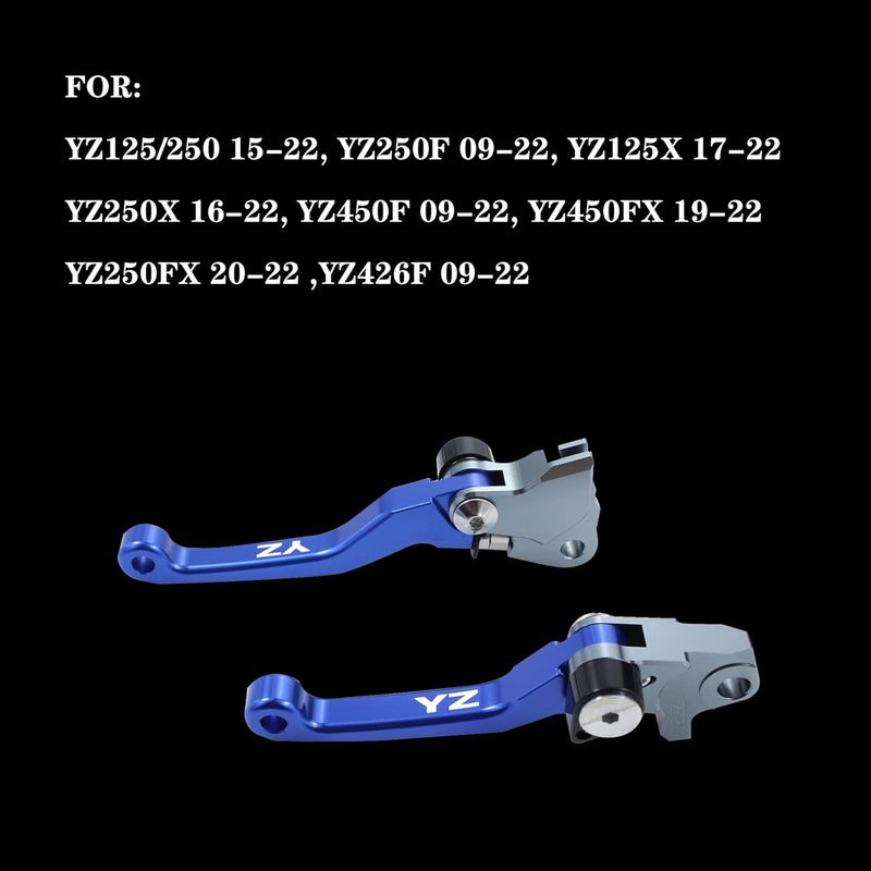 GWH CNC Aluminum Motorcycle Foldable Brake Clutch Lever Handle for YZ125/YZ250 (15-22), YZ250F/YZ450F (09-22), YZ125X/YZ250X (16-22), YZ450FX/YZ426F (19-22) - Image 3
